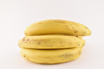 Fototapeta na wymiar bunch of bananas on white background