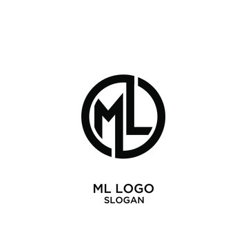 ml letter logo icon design vector illustration