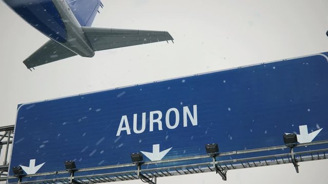 Airplane Takeoff Auron in Christmas