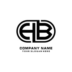 HC initial letters looping linked oval elegant logo blue, black