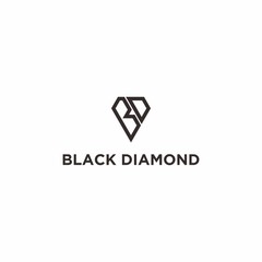Naklejka premium Black Diamond logo letter BD