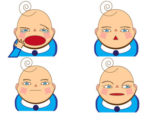 Fototapeta premium 赤ちゃんの表情４