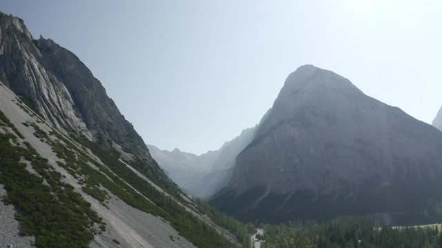 View of the Austrian alps in the summer in the Karwendel