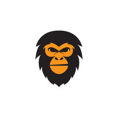 vector head gorilla logo template illustration