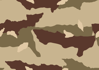 abstract camouflage military pattern, skin texture Brown color, fashion fabric printing vector illustration.