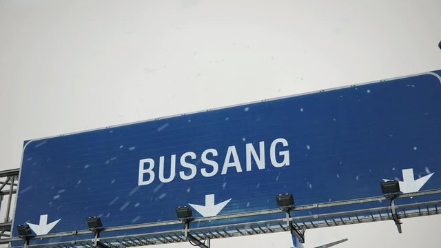 Airplane Landing Bussang in Christmas