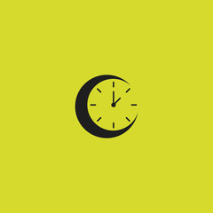 clock logo design. timer icon illustration