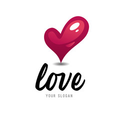 Love Heart Icon Logo Symbol