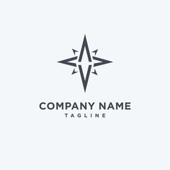 Windrose abstract symbol logo design