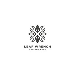 setting leaf logo design template - vector