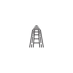 tower linear logo design template - vector