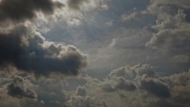 Timelapse Pan shot Of Rolling Clouds