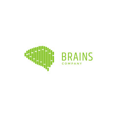 Brains logo design. Icon illustration vector