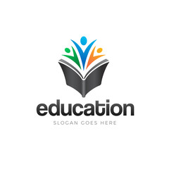 Education People Community Icon Symbol Logo Design