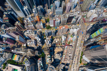  Top down view of Hong Kong city