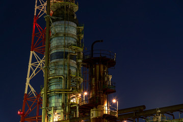 工場のプラントと煙突