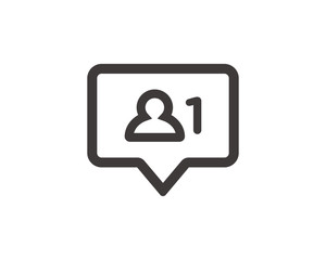 Social media follower notification icon symbol vector