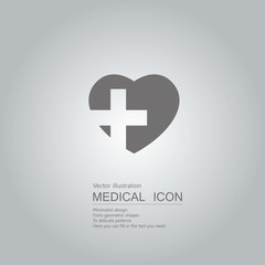 Obraz premium Vector drawn heart symbol. Isolated on grey background.