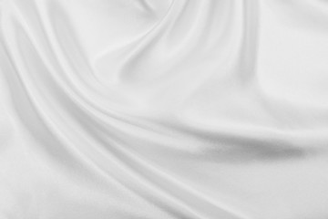 Delicate satin draped fabric white texture for festive backgrounds