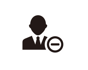 Remove contact icon symbol