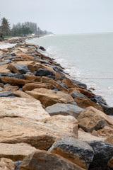 Pattern of seashore stone