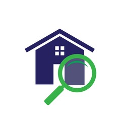 Simple housing and real estate icon search for web icon or mobile APP
