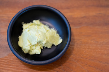 Wasabi, a pungent green Japanese condiment