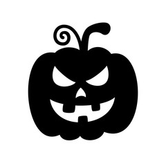 Pumpkin Halloween Silhouette Icon Symbol