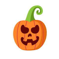 Pumpkin Halloween Cartoon Icon Symbol