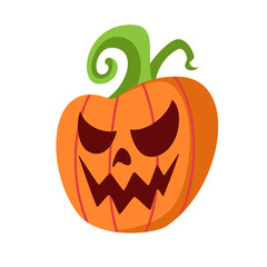 Pumpkin Halloween Cartoon Icon Symbol
