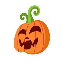 Pumpkin Halloween Cartoon Icon Symbol