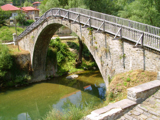Vovousa village brigde in Greece