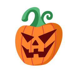 Pumpkin Halloween Cartoon Icon Symbol