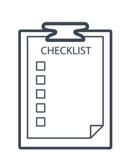 Checklist icon. Checkboxes plan organizer. Vector illustartion