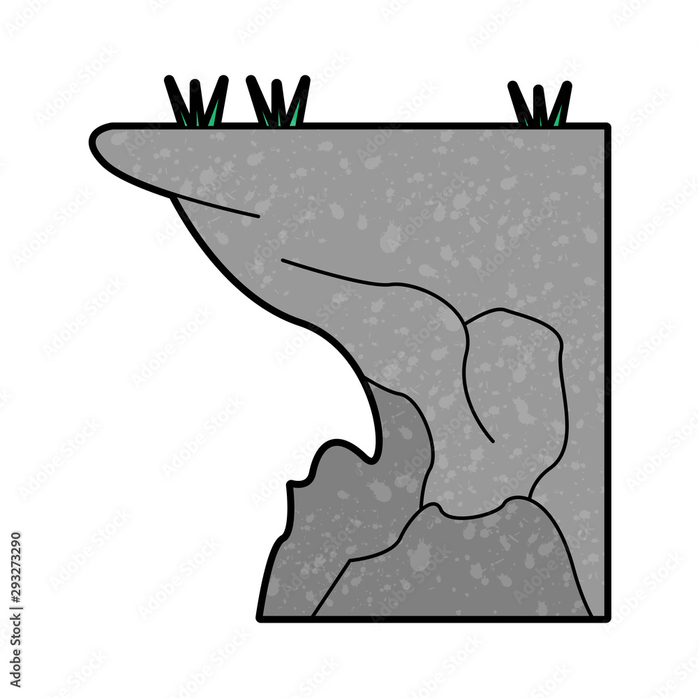 Poster cliffs design vector with texture. retro style color