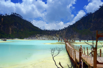lake in mountain - Kawah Putih, Ciwidey, Bandung, West Java, Indonesia