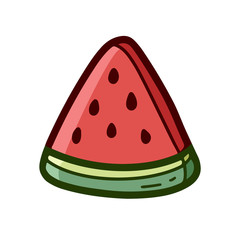 Watermelon Fruit Doodle Hand drawn Illustration Design