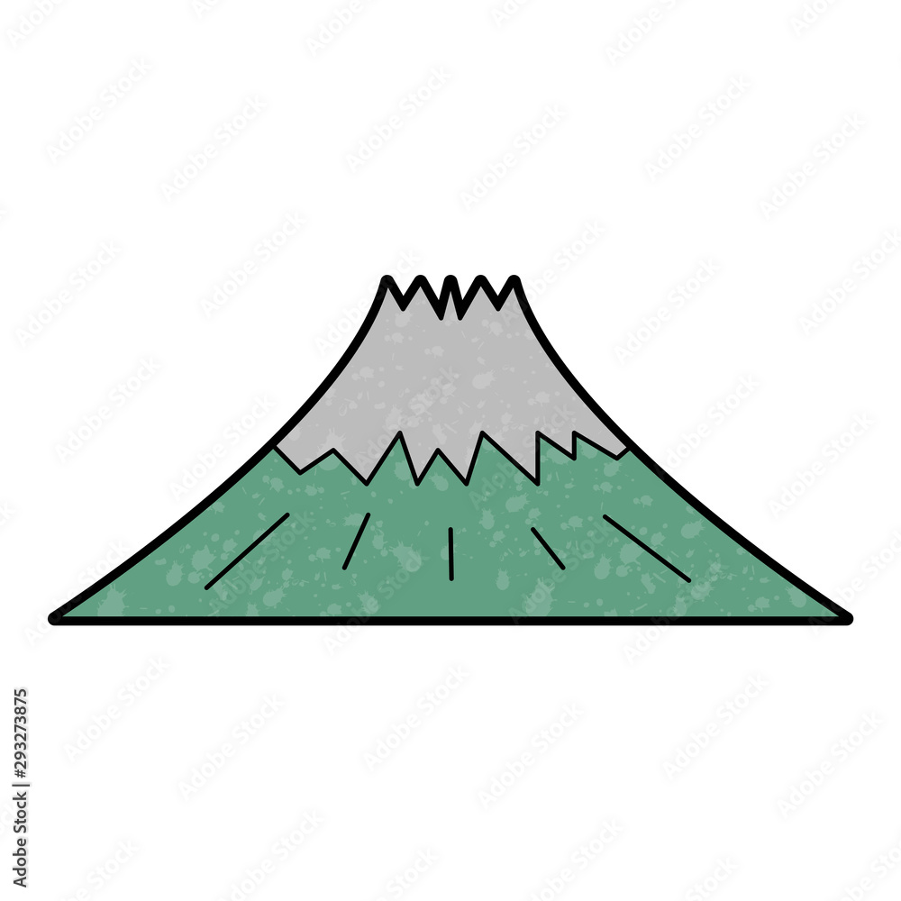 Poster mountain design vector with texture. retro style color
