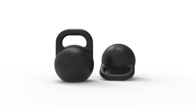 3d Rendering Of Kettle Bells Isolated In White Background