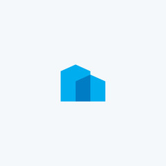 House logo design vector icon illustration overlapping style