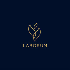 Abstract leaf flower logo design icon vector