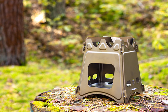 Folding wood stove