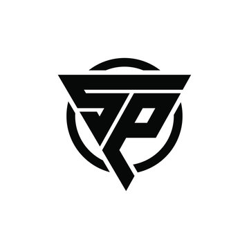 SPL, PLS, LSP, LPS, PSL Triangle Logo Circle Monogram Design Vector Super Hero Concept [Converted]