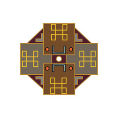 the symbol with ethnic ornaments art