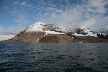 Snowcapped mountain landscape