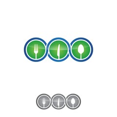 Very creative infinity vector design template for restaurant on the white background