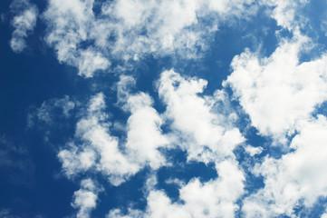 Sky with coulds, sunny summer day