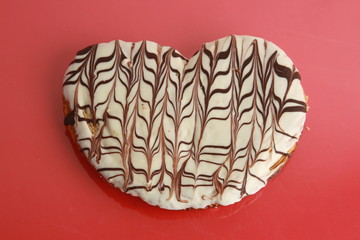 chocolate palm tree black and white, is a sweet of black and white chocolate palm tree, it is a sweet of puff pastry and chocolate