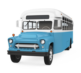 Vintage School Bus Isolated