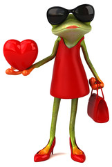 Fun frog - 3D Illustration